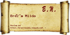 Brém Milda névjegykártya